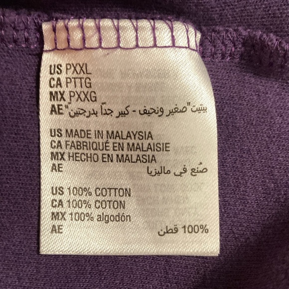 Karen Scott Petites, Long Sleeve, Scoop Neck Top Dark Purple Top, PXXL - Picture 7 of 10